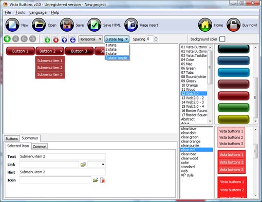 Java Dropmenu ScreenShot